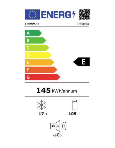 Šaldytuvas su šaldikliu viduje Standart RFF084EI
