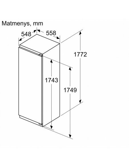Įmontuojamas šaldytuvas Bosch KIR81ADD0