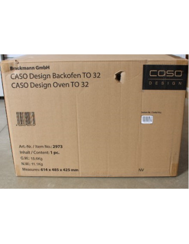 SALE OUT. Caso TO 32 Oven, Capacity 32 L, 1870 W, Sensor touch, Black, DAMAGED PACKAGING, UNEVEN SPACE BETWEEN DOOR AND CORPUS |