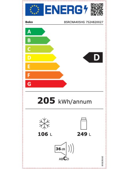 Šaldytuvas BEKO B5RCNA405HG