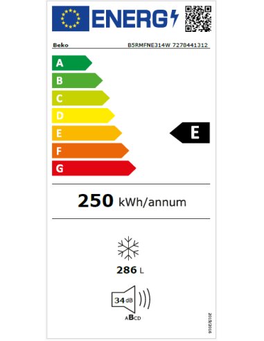 Šaldiklis BEKO B5RMFNE314W