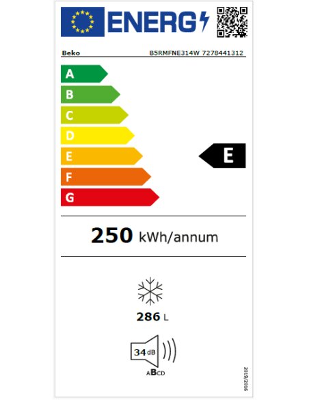 Šaldiklis BEKO B5RMFNE314W