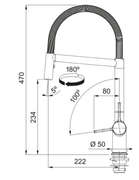 Maišytuvas Franke Active Semi-Pro 115.0653.409  Juoda matine
