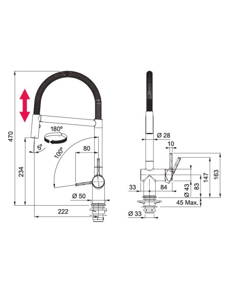 Maišytuvas Franke Active Semi-Pro 115.0653.409  Juoda matine