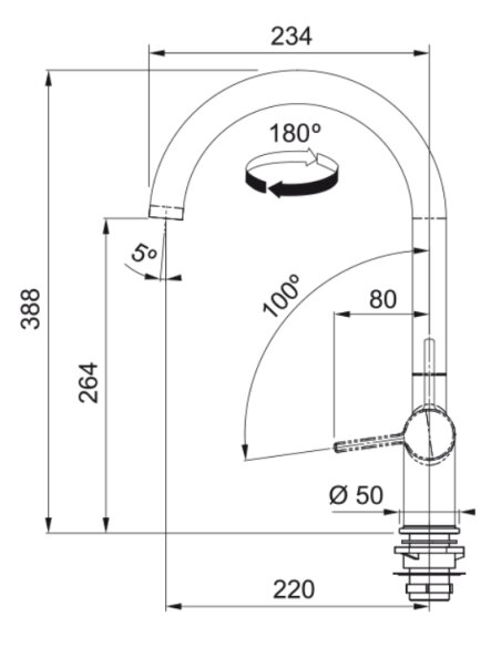 Maišytuvas Franke Active J 115.0653.395 Chromo