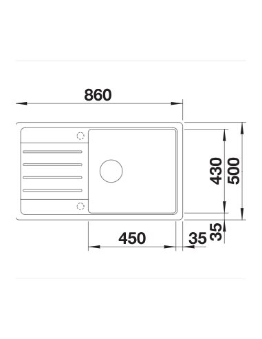 Plautuvė BLANCO LEGRA XL 6 S SILG...