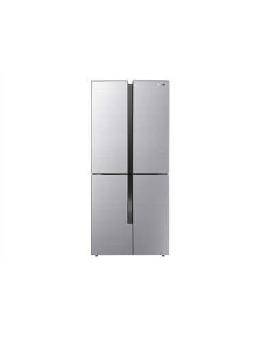 Gorenje NRM8182MX Refrigerator, E, Free standing, Side by Side, Height 182 cm, Net Fridge 278 L, Net Freezer 149 L, Grey