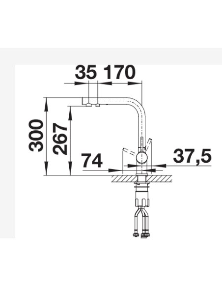 Maišytuvas BLANCO FONTAS II Juoda matinė | 526670