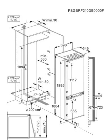 Įmontuojamas šaldytuvas AEG EK7D75S