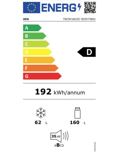 Įmontuojamas šaldytuvas AEG TSC9V181DC