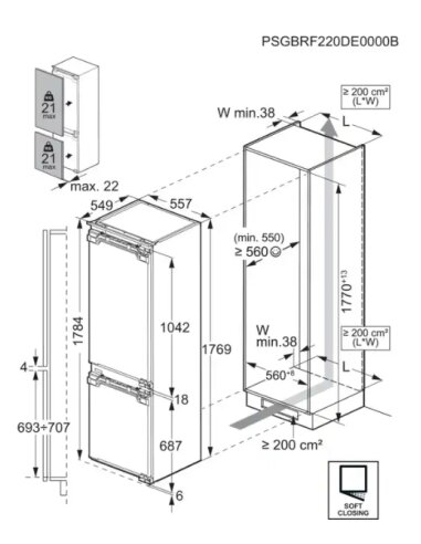 Įmontuojamas šaldytuvas AEG TSC9V181DC