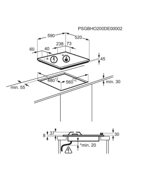 Dujinė kaitlentė ELECTROLUX KGG6426K
