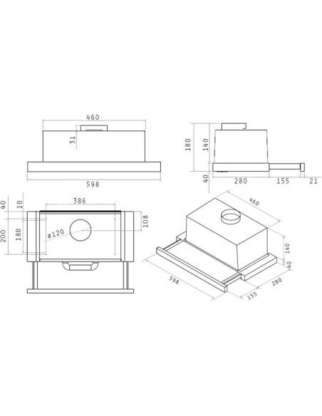 Gartraukis ELICA TT14 LUX GRIX/A/60 | PRF0201269