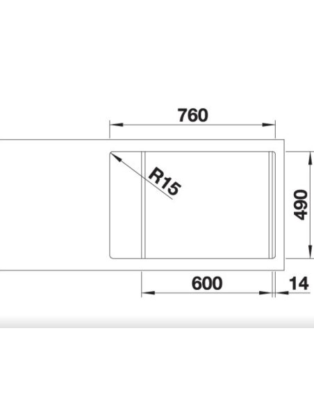 Plautuvė BLANCO ZENAR XL 6 S C RE  Tartufo | 523782
