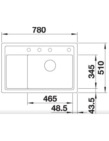 Plautuvė BLANCO ZENAR XL 6 S C RE  Tartufo | 523782