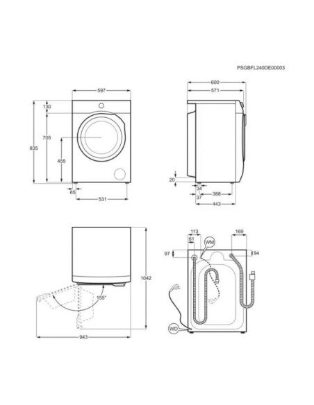 Skalbimo mašina su džiovinimu Electrolux EW7W2492E