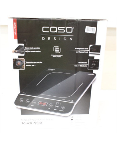 SALE OUT. Caso Touch 2000 Hob, Induction, Width 29 cm, 1 cooking zone, Touch control, Black | Caso | Hob | Touch 2000 | Inductio