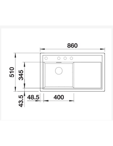 Plautuvė BLANCO ZENAR 45 S SILG LI...