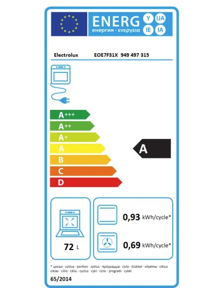 Orkaitė ELECTROLUX EOE7F31X