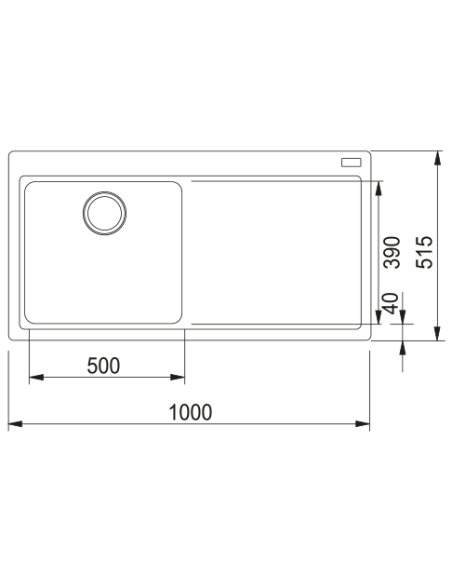 Plautuvė Franke Mythos MTG 611-100 | 114.0476.996
