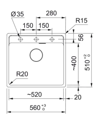 Plautuvė Franke Maris MRG 610-52 |...