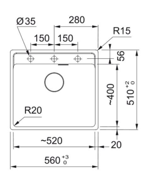 Plautuvė Franke Maris MRG 610-52 | 114.0658.295