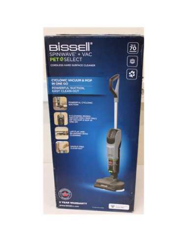 SALE OUT. Bissell SpinWave®+ Vac PET Select, Cordless Hard Surface Cleaner, Handstick | Bissell | Hard Surface Cleaner | SpinWav