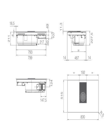 Kaitlentė su gartraukiu ELICA NIKOLATESLA LIBRA BL/A/83 | PRF0147744
