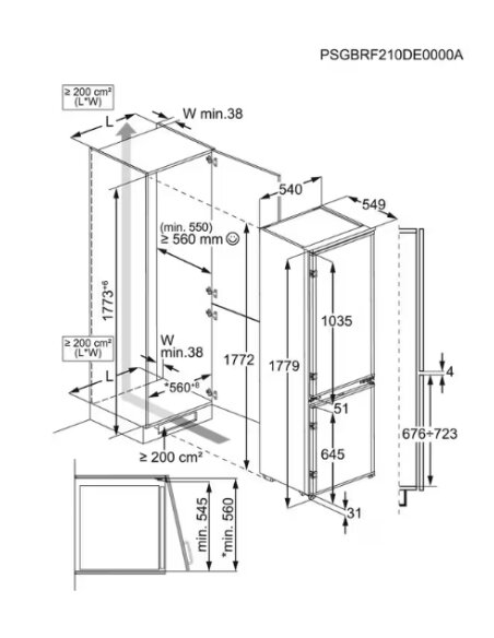 Šaldytuvas AEG OSC5D181ES