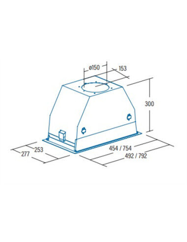 CATA | Hood | GC DUAL A 45 XGBK | Canopy | Energy efficiency class A | Width 45 cm | 820 m³/h | Touch control | LED | Black glas