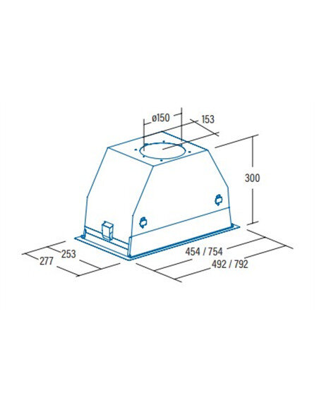 CATA | Hood | GC DUAL A 45 XGBK | Canopy | Energy efficiency class A | Width 45 cm | 820 m³/h | Touch control | LED | Black glas