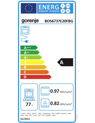 Orkaitė GORENJE BOS6737E20FBG