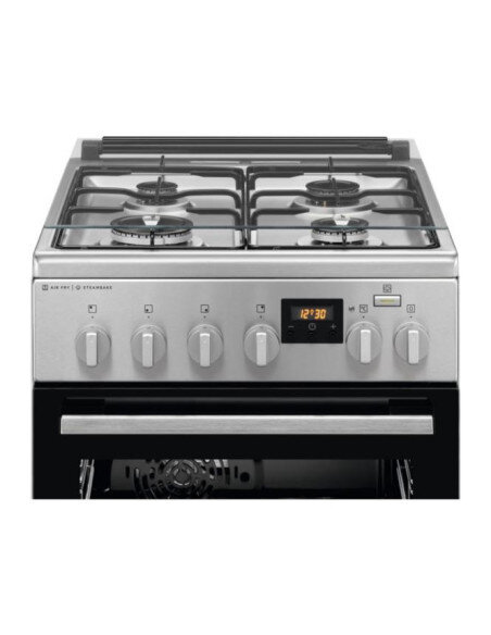 50 cm pločio ner.plieno spalvos dujinė viryklė su el. orkaite Electrolux LKK560228X