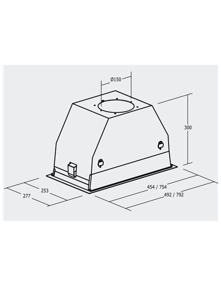 CATA | Hood | GC DUAL A 75 XGBK | Canopy | Energy efficiency class A | Width 79.2 cm | 820 m³/h | Touch control | LED | Black gl