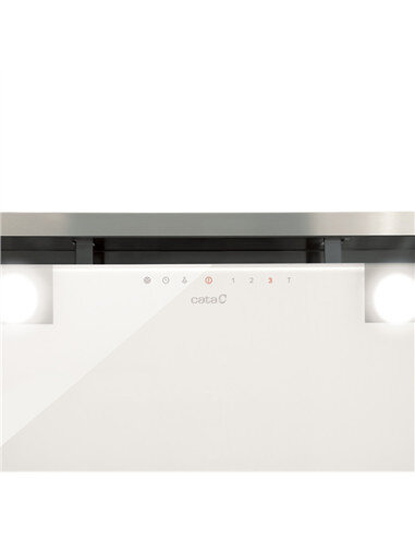 CATA | Hood | GC DUAL A 45 XGWH | Canopy | Energy efficiency class A | Width 45 cm | 820 m³/h | Touch control | LED | White glas