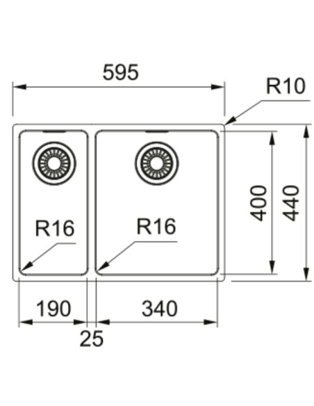 Plautuvė Franke Maris MRX 160-34-19 | 122.0594.258