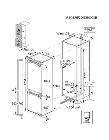 Įmontuojamas šaldytuvas AEG TSC9V18WCC
