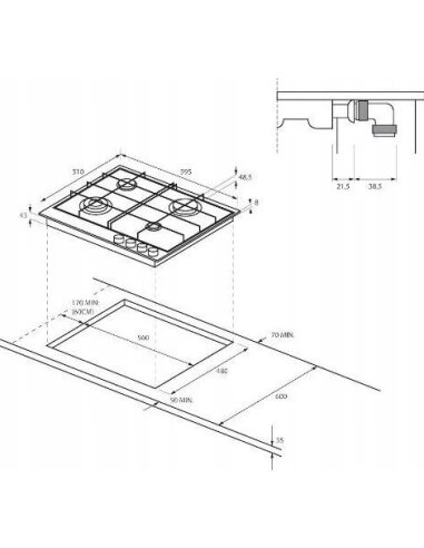 Dujinė kaitlentė Candy CHG6BFB4WB