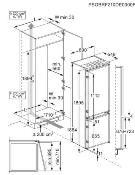 Įmontuojamas šaldytuvas ELECTROLUX E7TNGE75S
