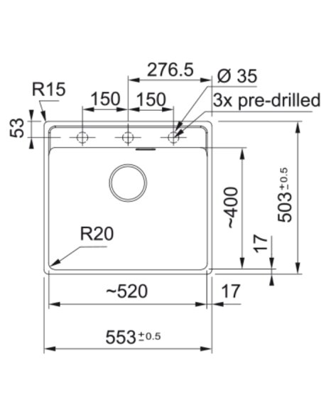 Plautuvė Franke Maris MRG 210-52 | 135.0715.508