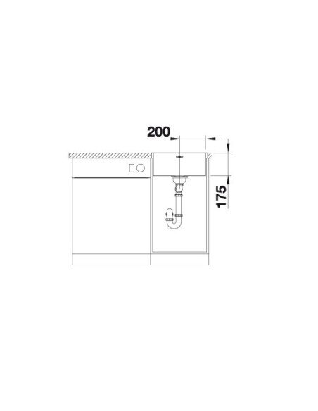 Plautuvė BLANCO SUPRA 400-IF/A 523357 su ekscentriniu ventiliu