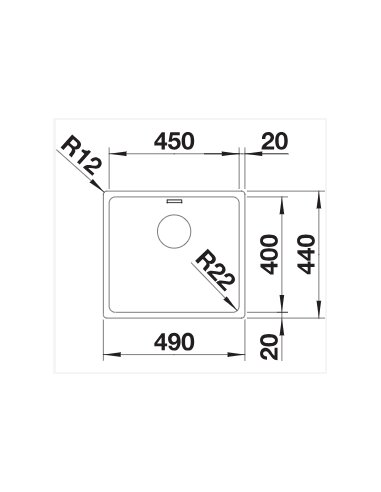 Plautuvė BLANCO ANDANO 450-IF SATIN |...