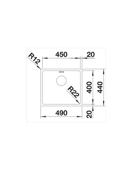 Plautuvė BLANCO ANDANO 450-IF SATIN | 522961