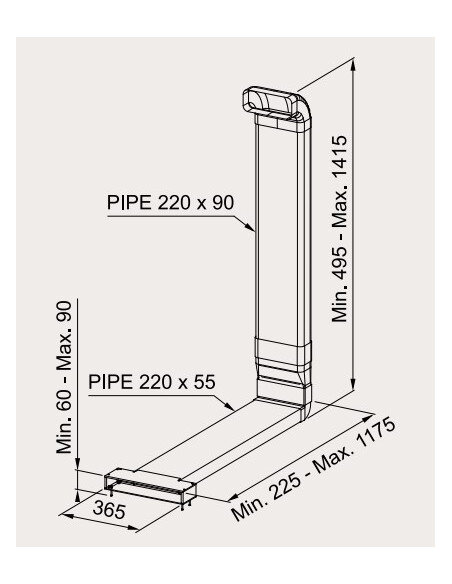 RECYCLING KIT / Front recycling version / plinth min.60H GALILEO STRIPES / GALILEO SLIM