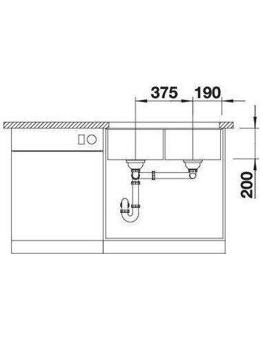 Plautuvė BLANCO SUBLINE 350/350-U...