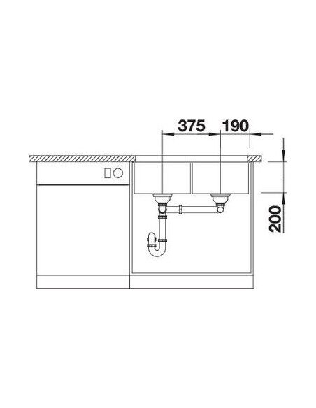 Plautuvė BLANCO SUBLINE 350/350-U SILG Antracito, 527829
