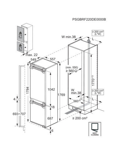 Įmontuojamas šaldytuvas AEG TSC9V181CC