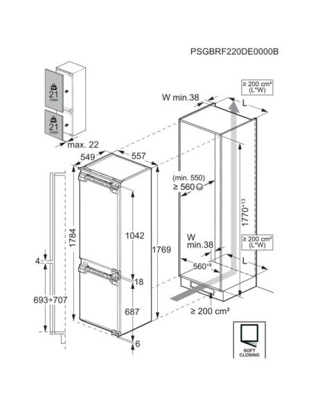 Įmontuojamas šaldytuvas AEG TSC9V181CC