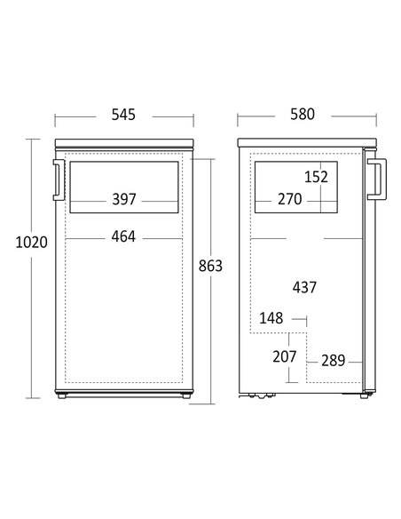 Šaldytuvas Scandomestic SKB 182 WE