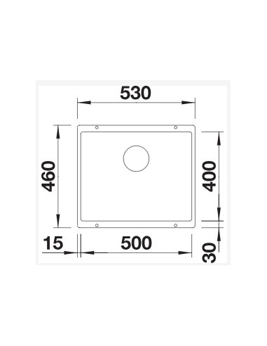 Plautuvė BLANCO SUBLINE 500-U SILG Soft white | 527170